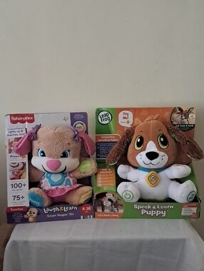 Fisher-Price Laugh & Learn Sis Plush & Leap Frog Speak & Learn Puppy